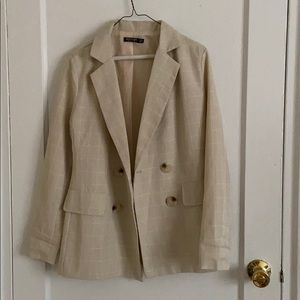 Gently worn Nasty gal beige blazer